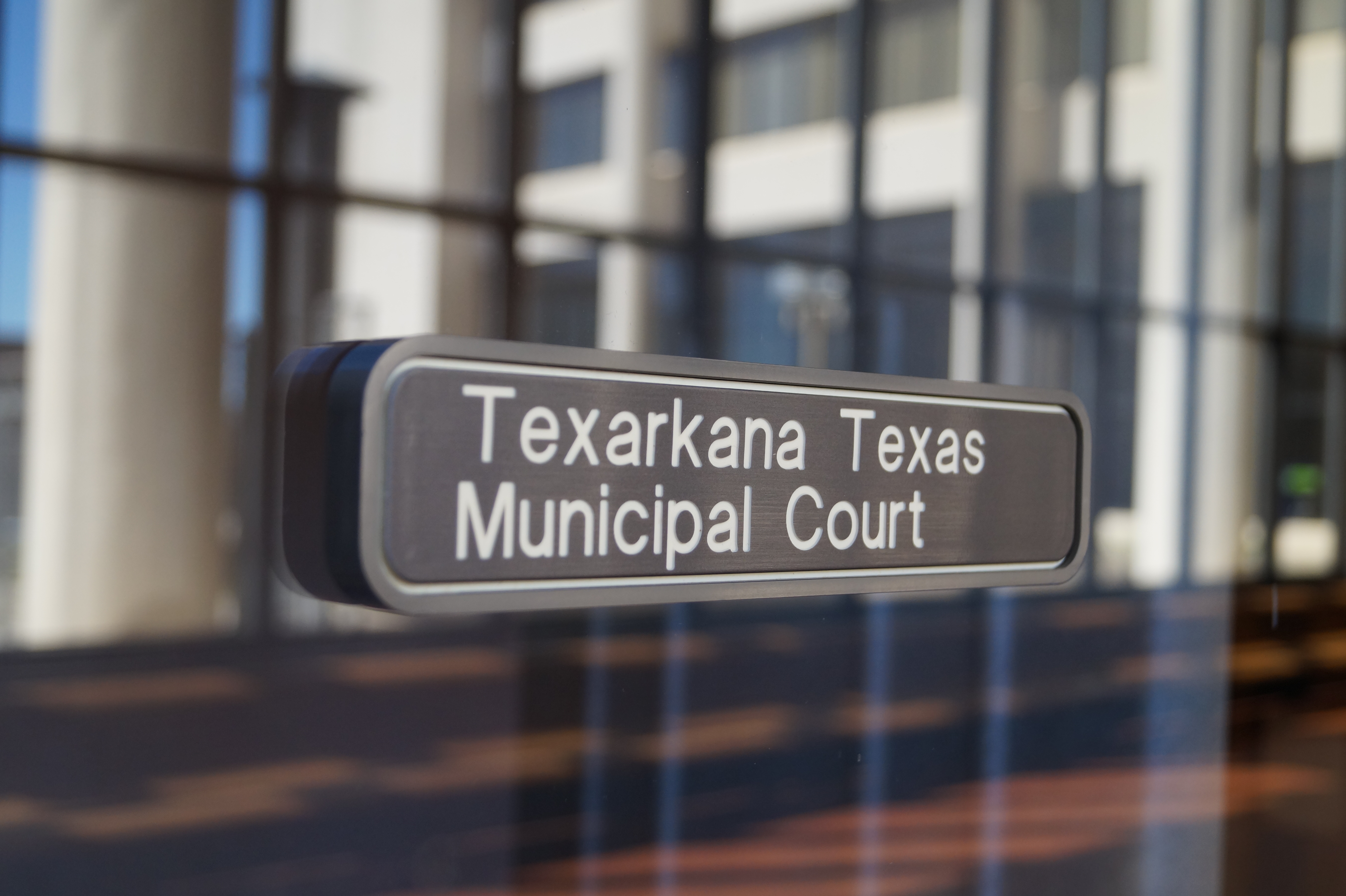 Texarkana Texas Municipal Court wall sign