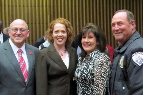 Mayor Wayne Smith, Kristie Dempsey, Sandy Varner, Mike Landers